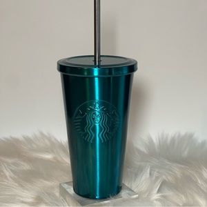 Starbucks 2014 Stainless Steel 16 oz Tumbler with Straw